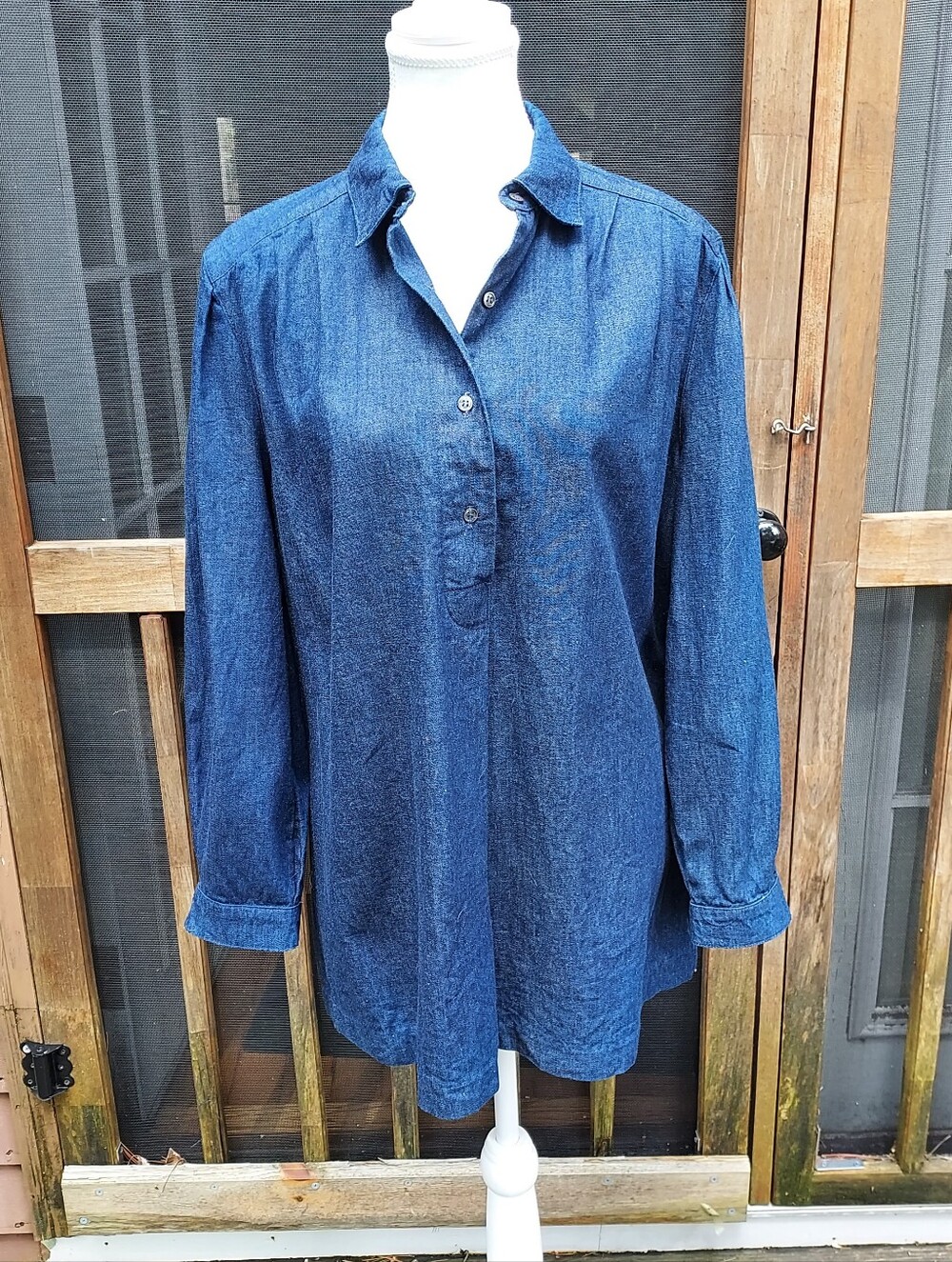 Vintage Calvin Klein Denim Popover Top